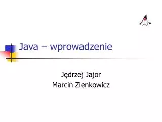 java wprowadzenie