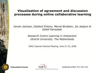 Visualisation of agreement and discussion processes during online collaborative learning
