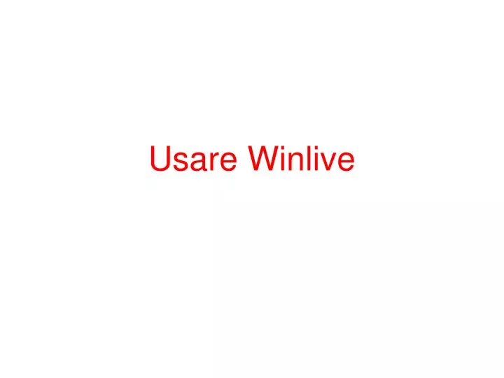 usare winlive