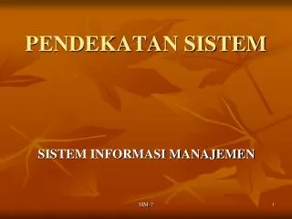 pendekatan sistem
