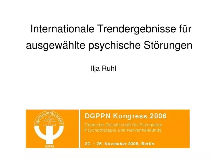 internationale trendergebnisse f r ausgew hlte psychische st rungen