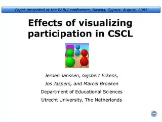 Effects of visualizing participation in CSCL