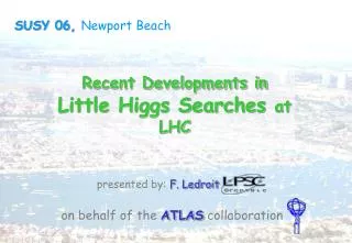 Recent Developments in Little Higgs Searches at LHC