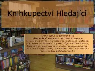 knihkupectv hledaj c