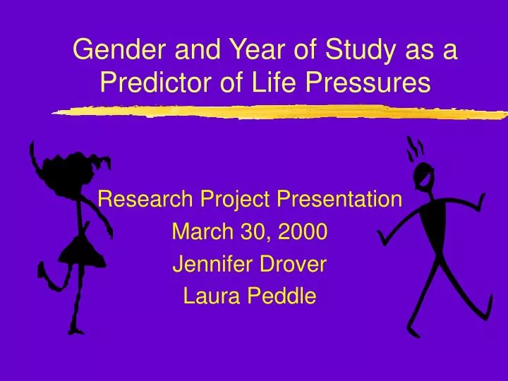 gender and year of study as a predictor of life pressures