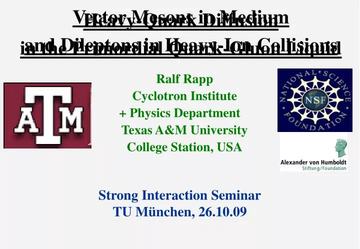 vector mesons in medium and dileptons in heavy ion collisions