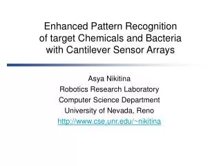 Enhanced Pattern Recognition of target Chemicals and Bacteria with Cantilever Sensor Arrays