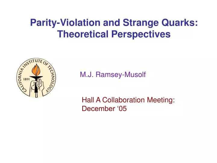 parity violation and strange quarks theoretical perspectives