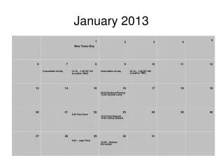 january 2013