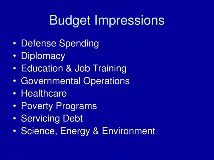 budget impressions