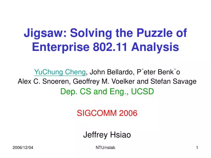 jigsaw solving the puzzle of enterprise 802 11 analysis