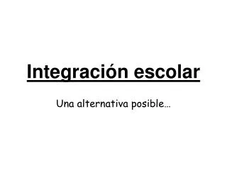 integraci n escolar