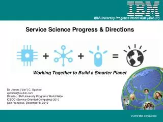Service Science Progress &amp; Directions