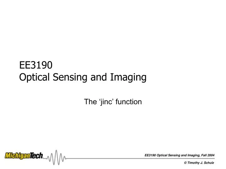 ee3190 optical sensing and imaging