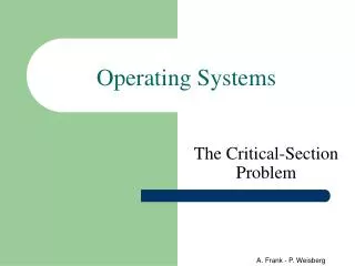 Operating Systems