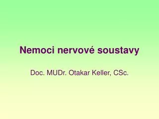 nemoci nervov soustavy