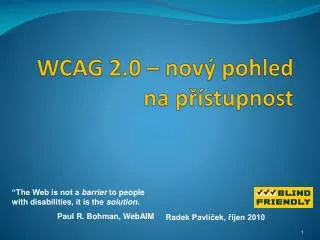 wcag 2 0 nov pohled na p stupnost