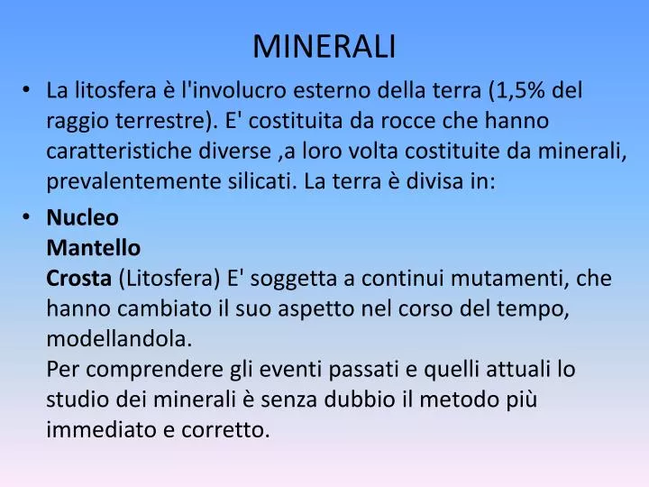 minerali