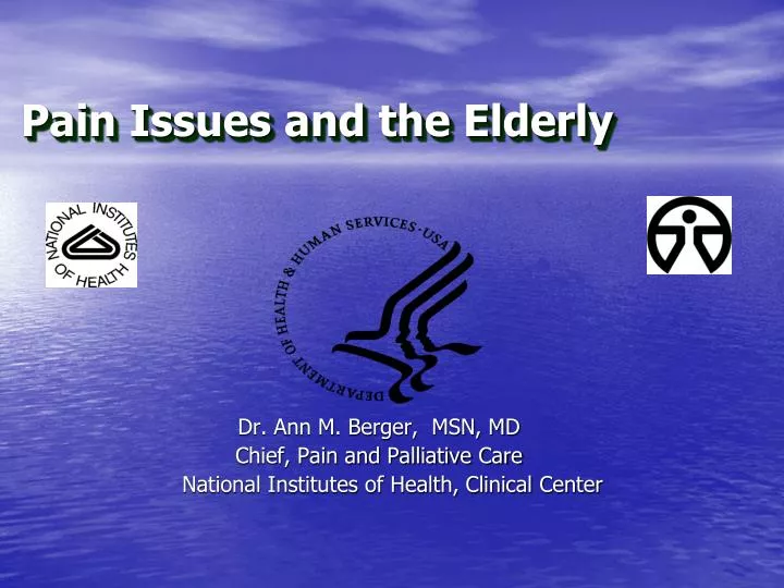 pain issues and the elderly