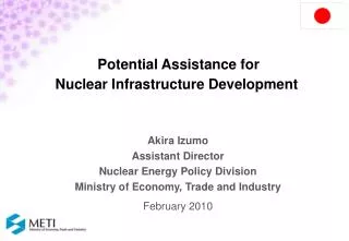 Potential Assistance for Nuclear Infrastructure Development