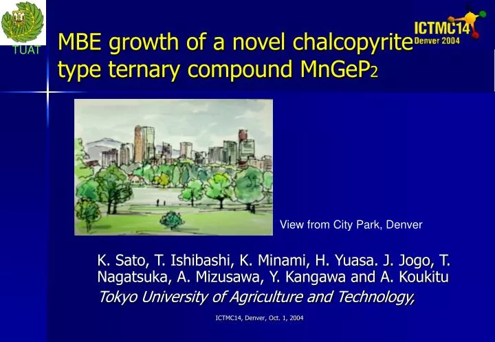 mbe growth of a novel chalcopyrite type ternary compound mngep 2
