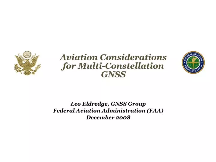 aviation considerations for multi constellation gnss