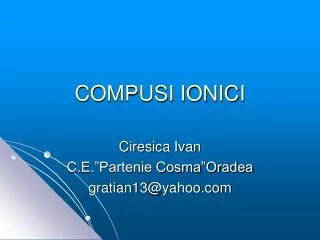compusi ionici
