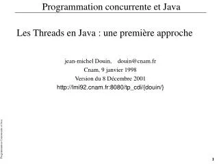 Programmation concurrente et Java