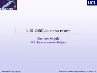 N-02 CARINA: status report