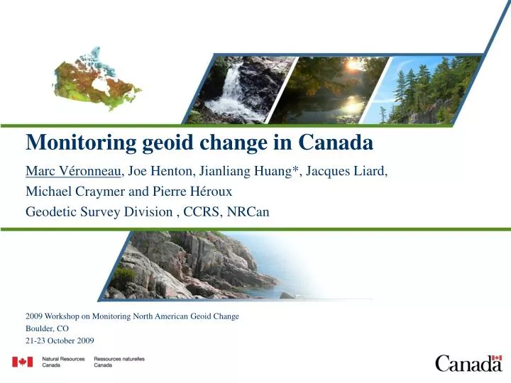 monitoring geoid change in canada