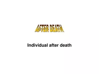 Individual after death