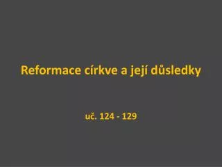 reformace c rkve a jej d sledky