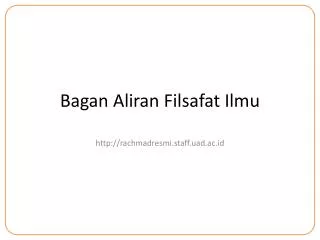 bagan aliran filsafat ilmu