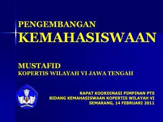 pengembangan kemahasiswaan