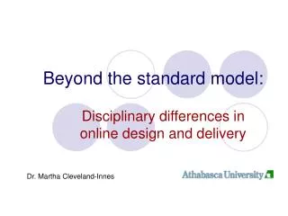 Beyond the standard model: