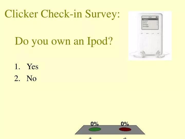 clicker check in survey do you own an ipod