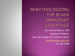 Demythologizing the Black Immigrant Advantage