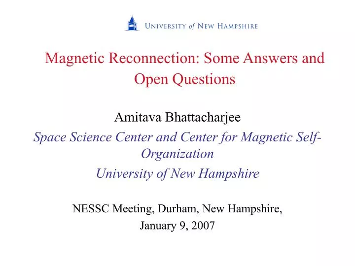 magnetic reconnection some answers and open questions