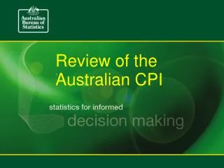 Review of the Australian CPI