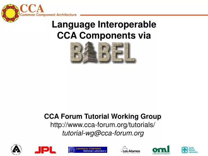 language interoperable cca components via