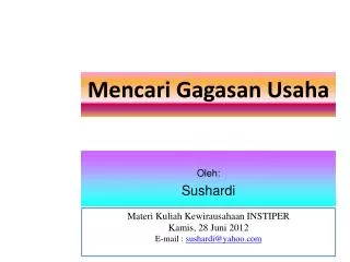 m encari g agasan u saha