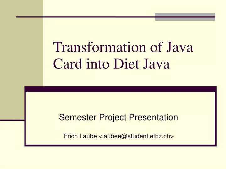 semester project presentation