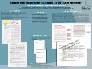 Promoting physics student reflection via Reading Logs and Learning Commentaries