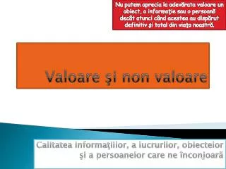 valoare i non valoare