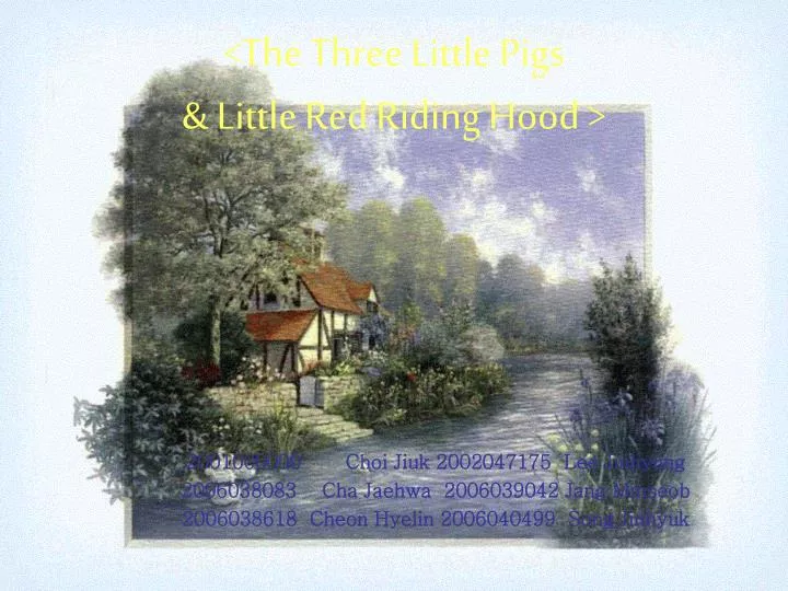 the three little pigs little red riding hood