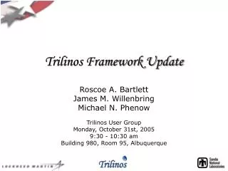 Trilinos Framework Update