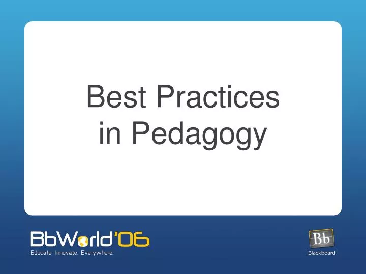 best practices in pedagogy