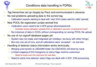 Conditions data handling in FDR2c