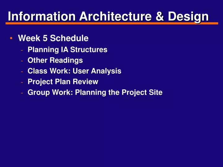 information architecture design