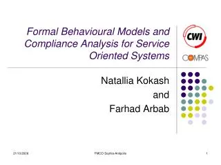Formal Behavioural Models and Compliance Analysis for Service Oriented Systems